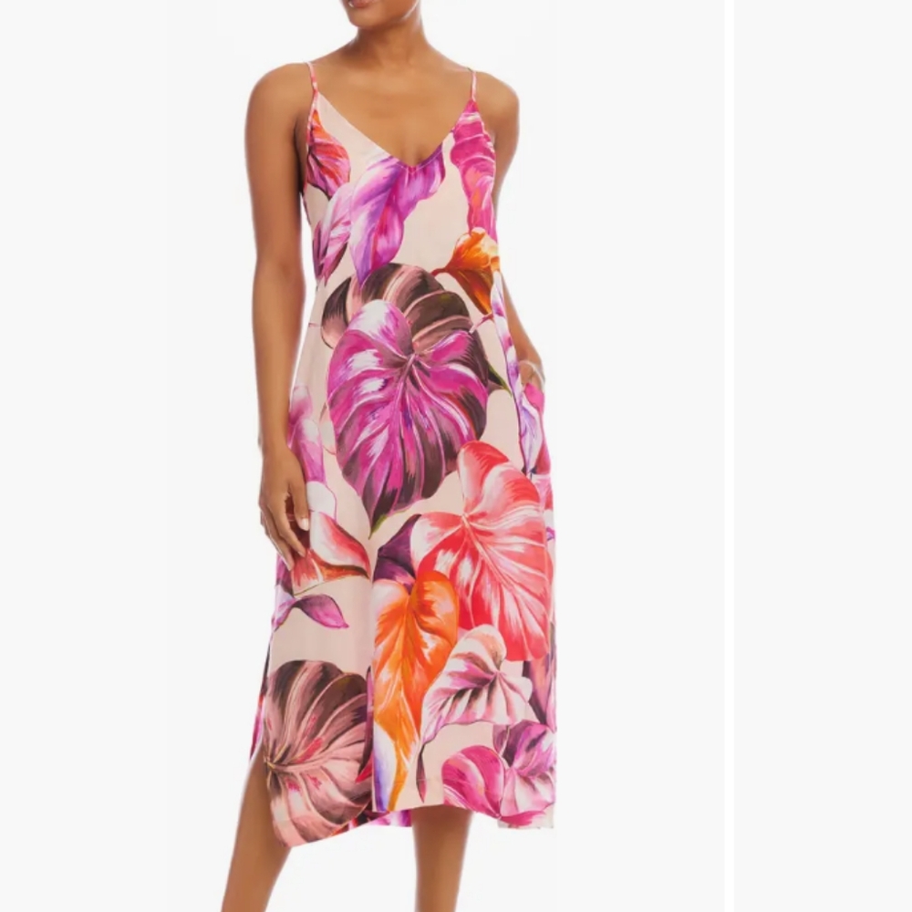 Karen Kane Tropical Floral Slip Dress